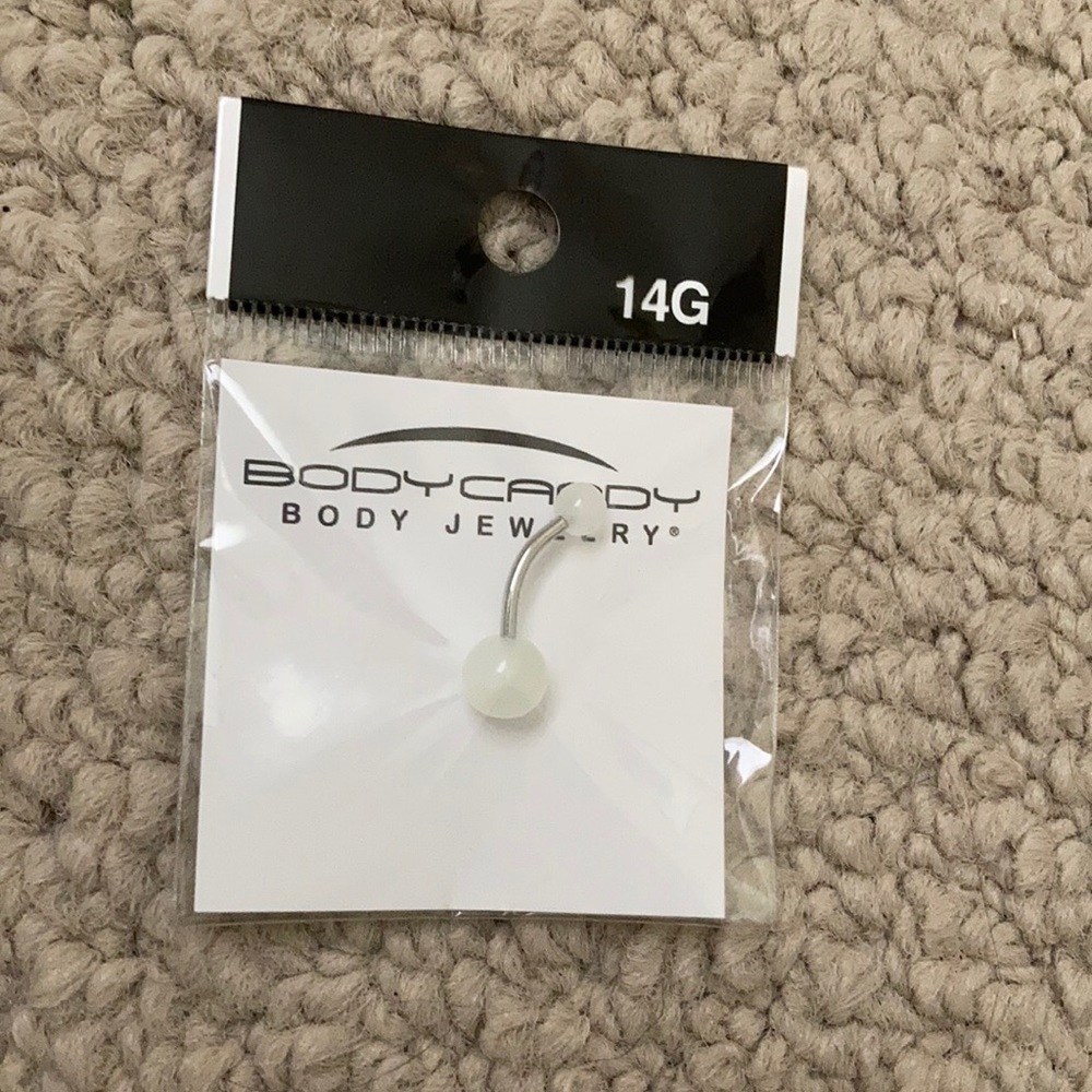 Glow in the dark navel ring